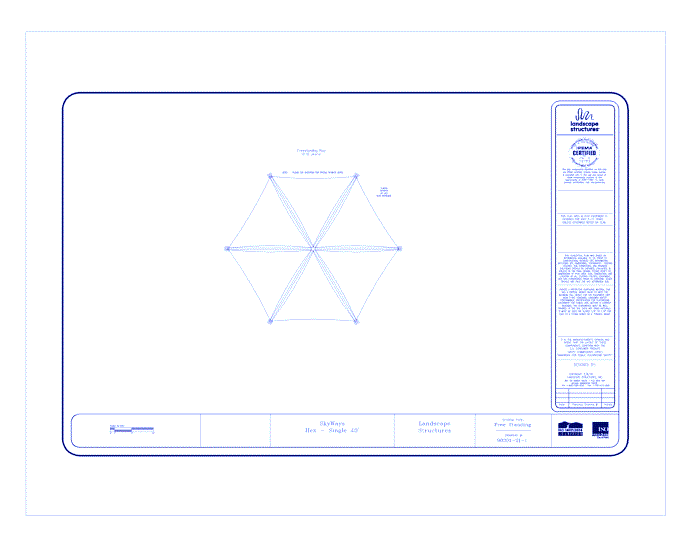 SkyWays® Hexagon, Single Layer 40' Diameter