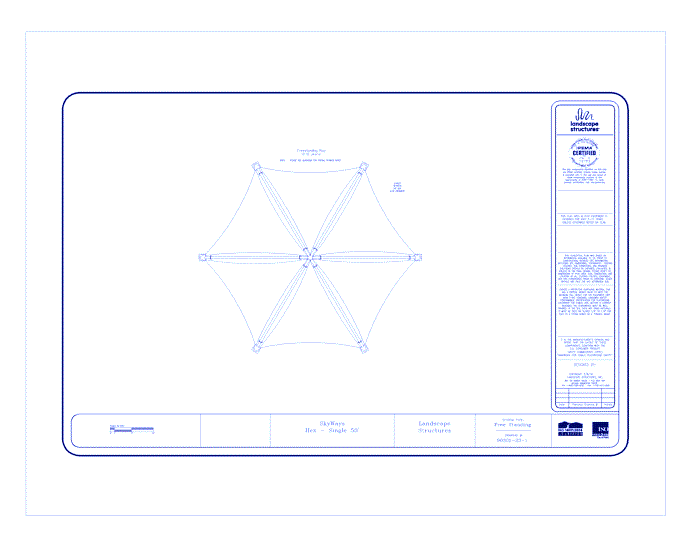 SkyWays® Hexagon, Single Layer 50' Diameter