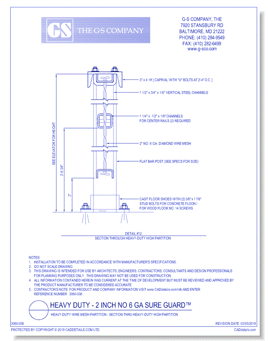 Heavy-Duty Wire Mesh Partition - Section Thru Heavy-Duty High Partition ...