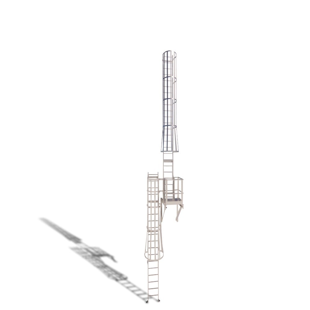 Cages & Platforms: 560-CP Roof Hatch Access with Rest Platform