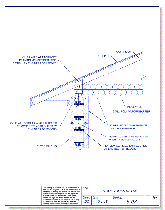 Roof Truss - Fox Blocks - CADdetails