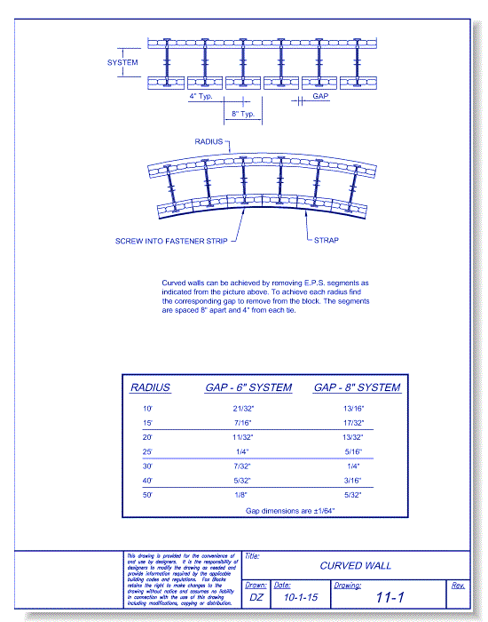 Radius Wall