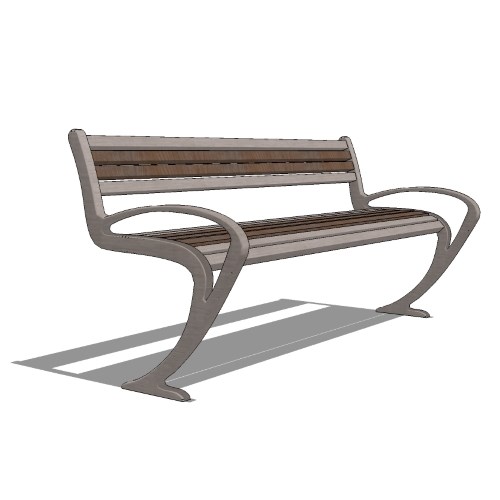 TENAJ Park Bench ( TJB-6 ) All Metal Backrest