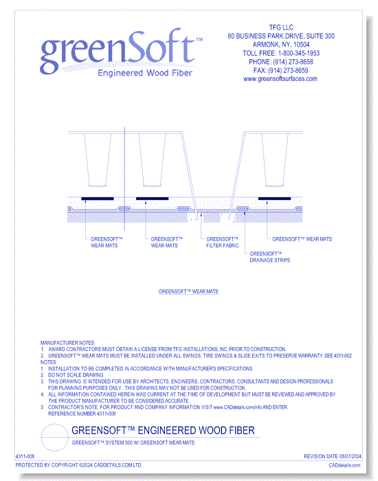 Greensoft™ Engineered Wood Fiber - Greensoft System 300 w/ GreenSoft Wear Mats