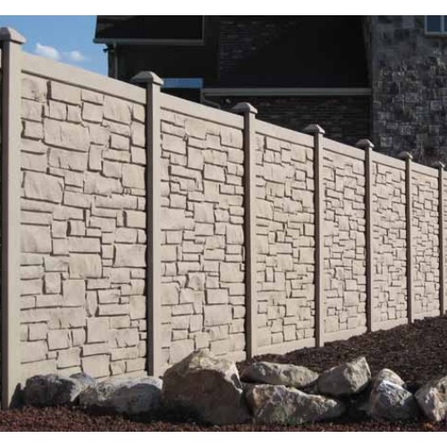 Polyethylene Stone Fence - SimTek Fence - CADdetails