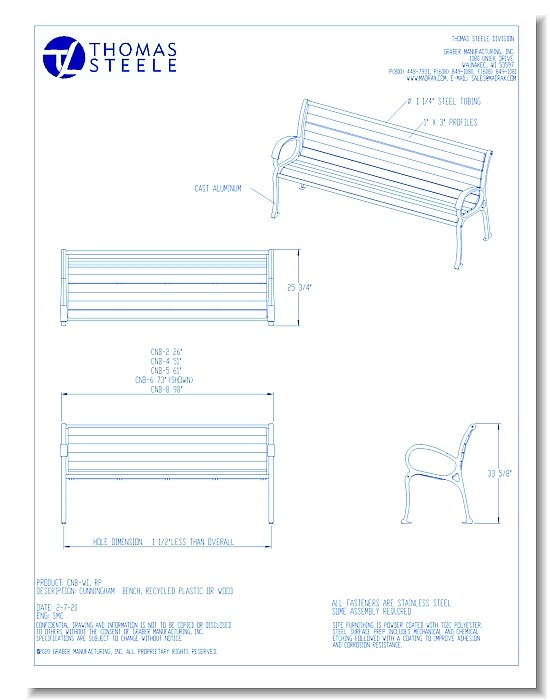 Cunningham™ Bench: Wood IPE