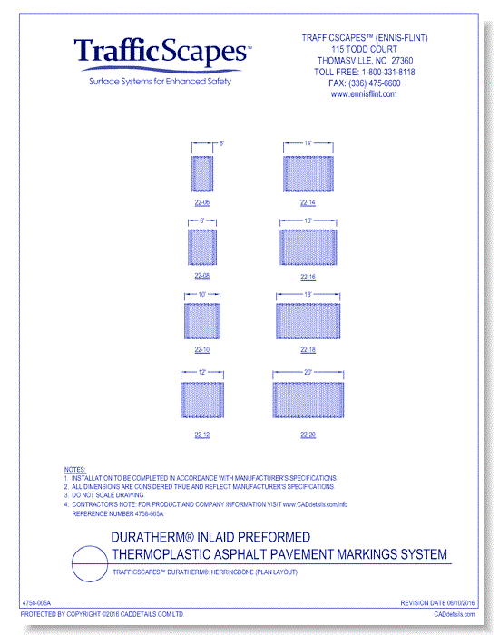 TrafficScapes® Duratherm®: Herringbone (Plan Layout)