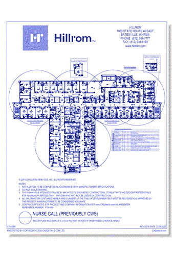 Floor Plan: Med-Surg & ICU/CCU Patient  Rooms with Defined Coverage Areas