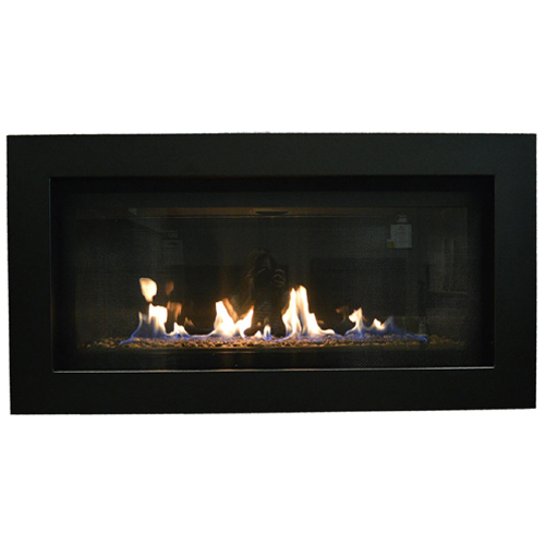 CAD Drawings Amantii & Sierra Flame  Linear Gas Fireplace - The Bennett 45