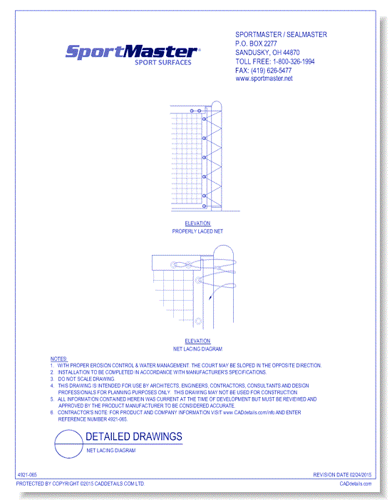 Net Lacing Diagram