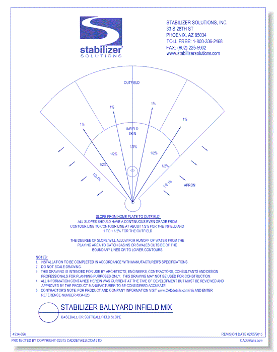 Stabilizer Ballyard Infield Mix: Baseball or Softball Field Slope