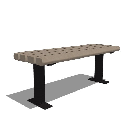 Gyms For Dogs - DL-TBS-4-RPW: Trail Bench Seat, Recycled Poly Wood Grain - 4' Length