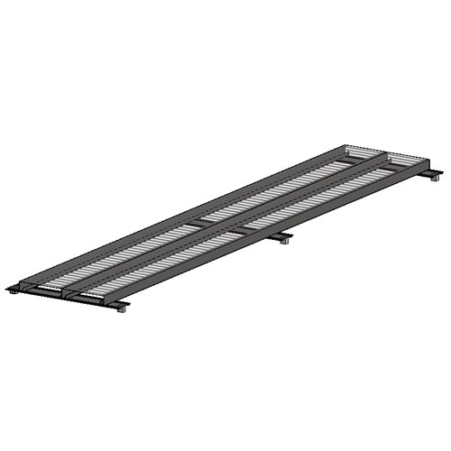 24" Wide Metalwalk®, No Handrail, S-5™ Clamp, Parallel