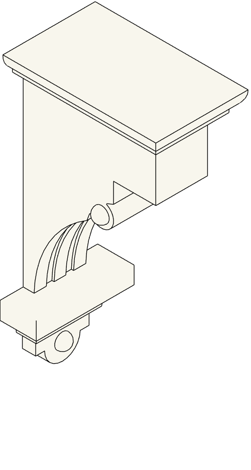 Corbel Bracket: BKT 17.125" x 10.375" x 31.25"