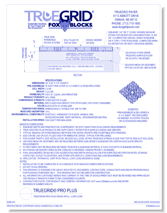 TRUEGRID® PRO PLUS - TRUEGRID PAVER - CADdetails