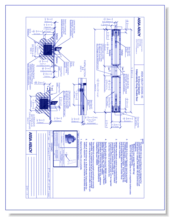 1010943 SW200i-IG  Independently Hung Double Door Rev 2.0