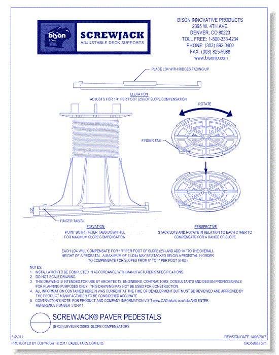 (B-030) Leveler Disks: Slope Compensators