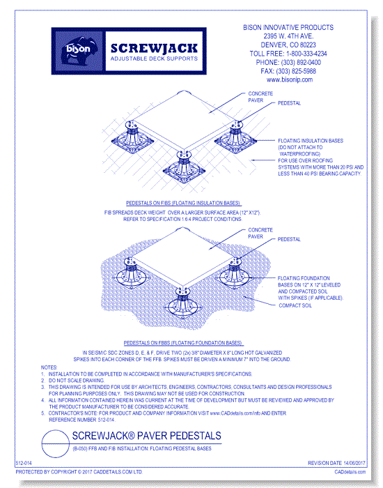 (B-050) FFB and FIB Installation: Floating Pedestal Bases