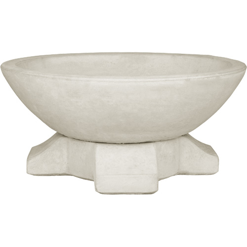 CAD Drawings Jackson Cast Stone 25.5" Modern Bowl With Cross Pedestal