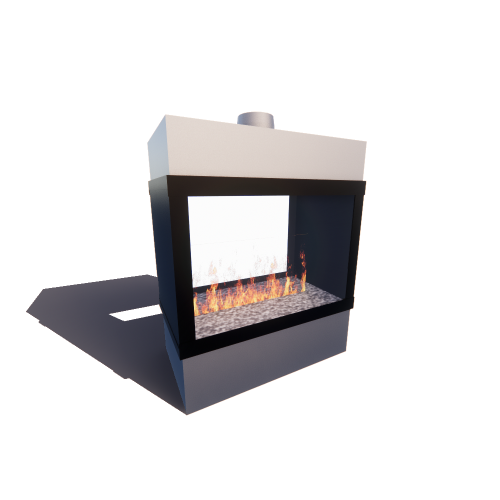 Enlight: 3' See Thru Fireplace (20, 24, 30, 36, 48, 60 Inch Glass Heights)