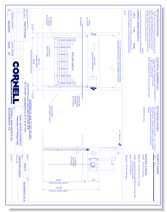 Grilles - Between Jambs - Right Hand - Gearhead Operator (Part A)