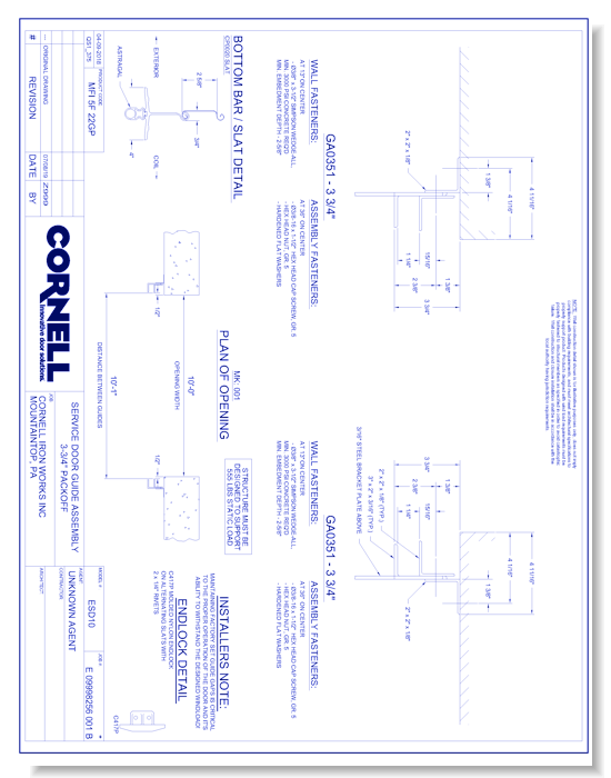 Service Door - Face Of Wall - Right Hand - Motor (Part B) - CADdetails