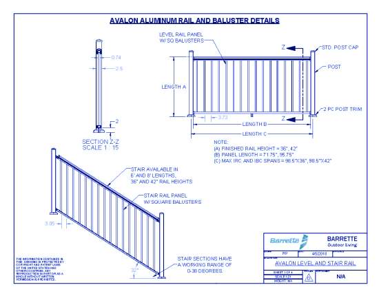 Aluminum Railing - RDI - CADdetails