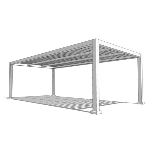 Trex Pergola Element: 12' W x 24' P Freestanding Trex Pergola Element