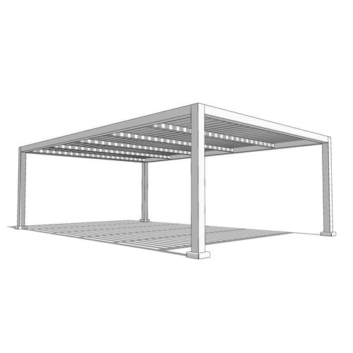 Trex Pergola Element: 24' W x 16' P Freestanding Trex Pergola Element