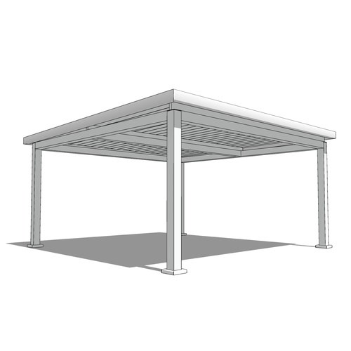 Trex Pergola Pavilion: 16' W x 16' P Freestanding Trex Pergola Pavilion