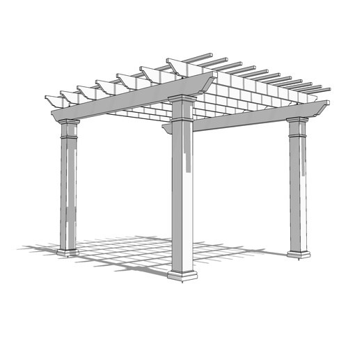 Trex Pergola: 14' W x 12' P Freestanding Trex Pergola