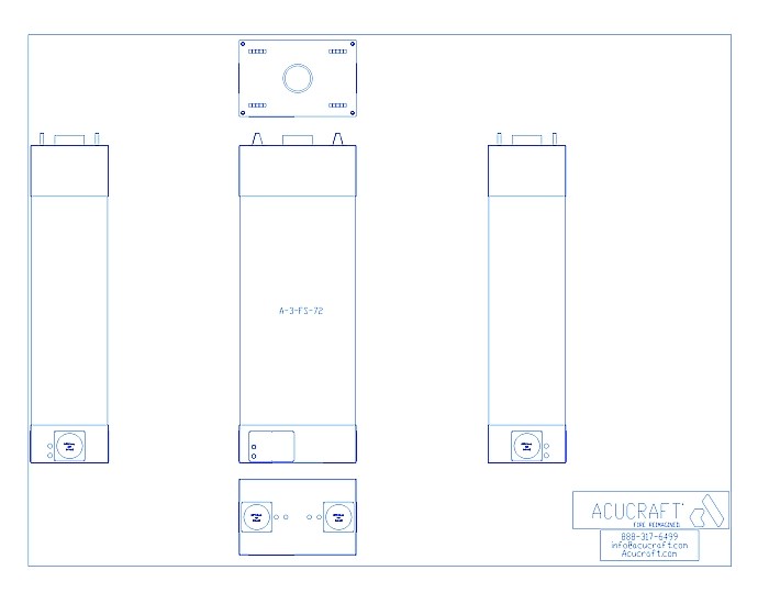 BLAZE Series: 4-Sided, 36"W X 72" H (A-3-FS-72)