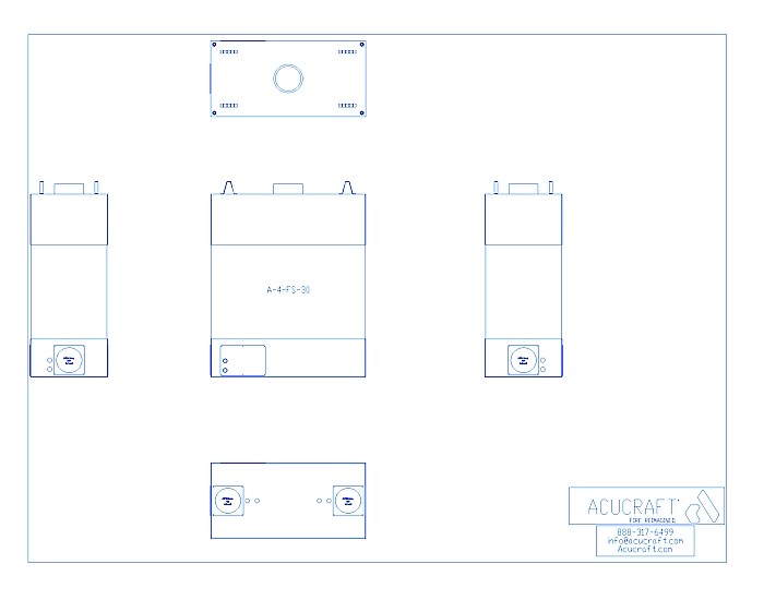 BLAZE Series: 4-Sided, 48"W X 30" H (A-4-FS-30)