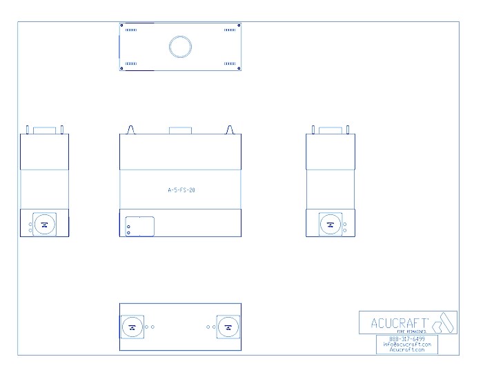 BLAZE Series: 4-Sided, 60"W X 20" H (A-5-FS-20)