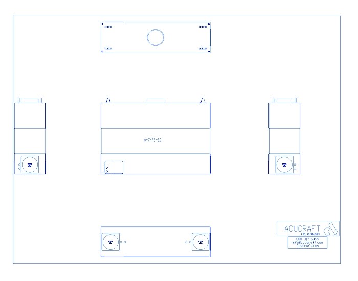 BLAZE Series: 4-Sided, 84"W X 20" H (A-7-FS-20)