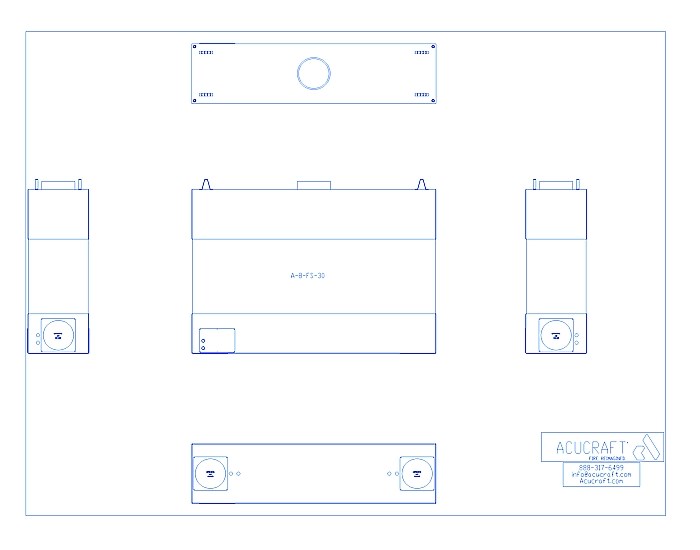 BLAZE Series: 4-Sided, 96"W X 30" H (A-8-FS-30)