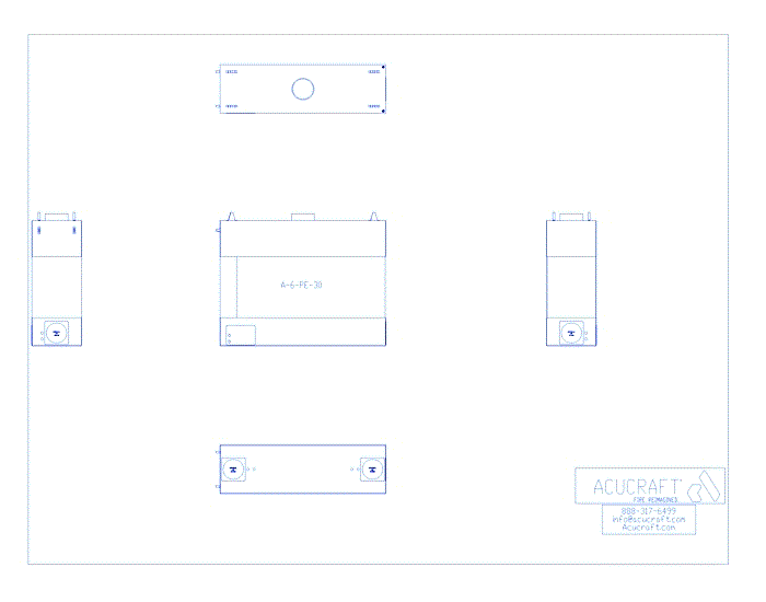 BLAZE Series: Peninsula, 72"W X 30" H (A-6-PE-30)