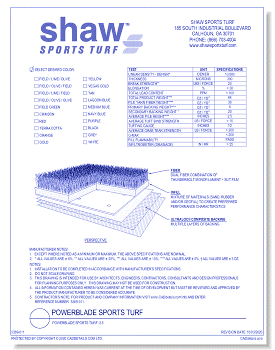 PowerBlade Sports Turf: 2.5