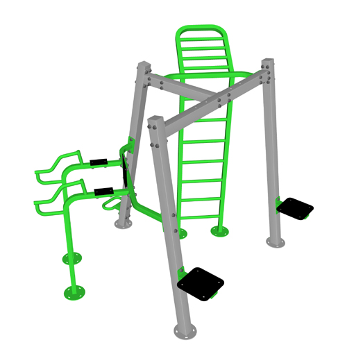 CAD Drawings BIM Models ExoFit Outdoor Fitness ExoFit: Cage Pod 2