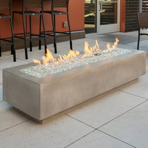 CAD Drawings The Outdoor GreatRoom Company Cove 54" Linear Gas Fire Pit Table