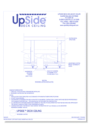 UpSide™ Deck Ceiling: Recessed Lighting