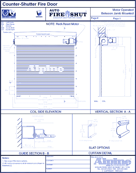 Auto Fire-Shut® Between Tube Mounted: Motor Operation