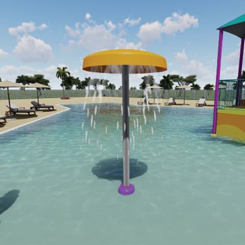 CAD Drawings BIM Models AquaWorx Interactive Water Features: Aqua Shroom 5