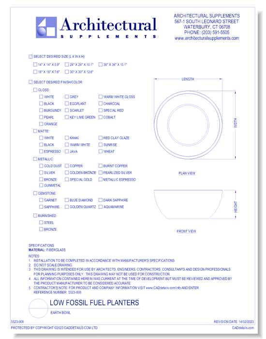 Earth Collection - Architectural Supplements - CADdetails