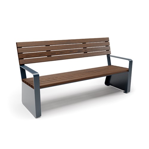 Monoline Solid Series Bench - Site Pieces - CADdetails