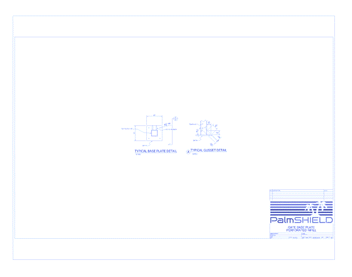 Charlemagne Decorative Perforated Screening: Perforated Infill Gate Base Plate