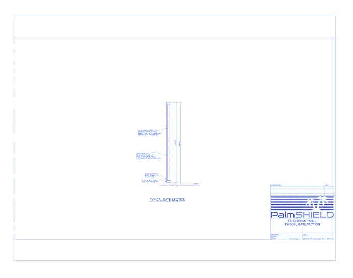 Faux Brick Screening: Faux Brick Panel Typical Gate Section