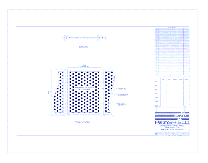 PlaySAFE Playground Screening - Opaque Laser Cut: Opaque Perforated Panel - Panel Elevation