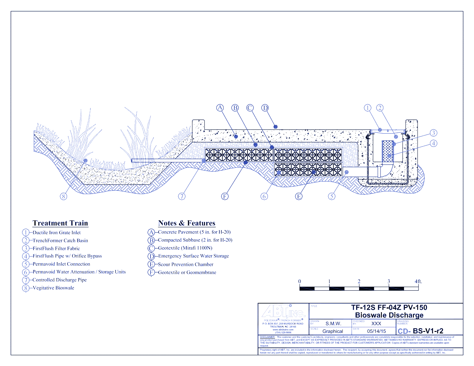 Permavoid Bioswale Outlet Full System - TF12S-FF04Z-PV150-BS 061215