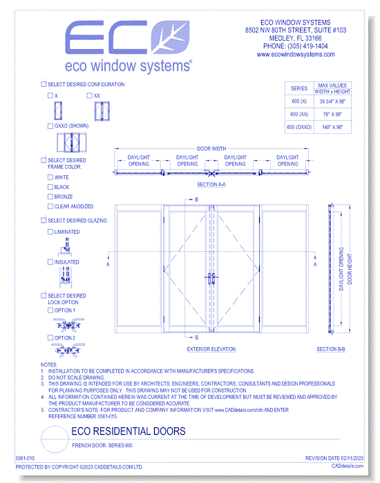 French Door: Series 600 